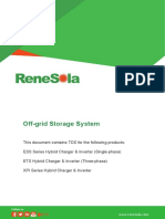 Off-grid Storage System TDS