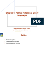 Chapter 6: Formal Relational Query Languages: Database System Concepts, 6 Ed