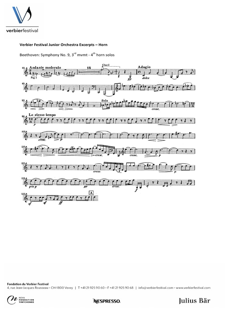 VFJO Horn Excerpts 2018 PDF