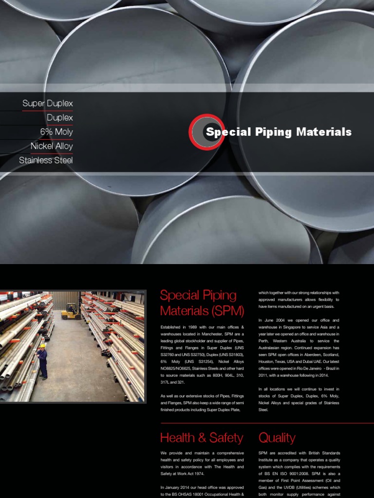 specialpipingmaterialsbrochure.pdf Nondestructive Testing Pipe