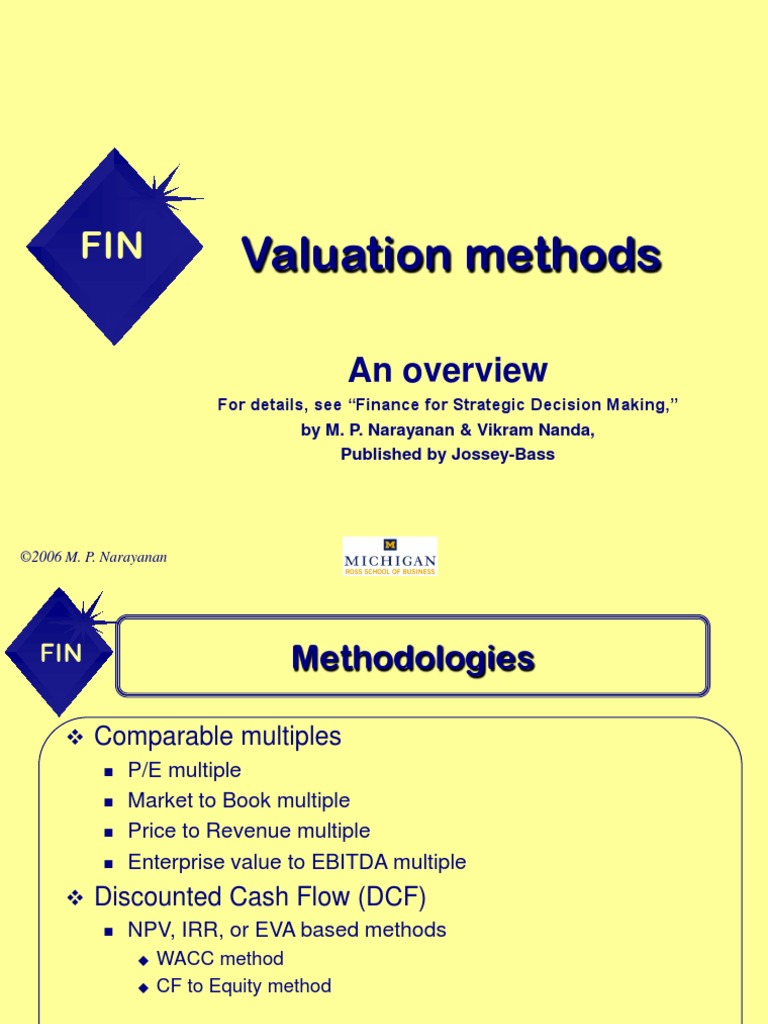 Valuation Methods: An Overview | PDF | Book Value | Balance Sheet