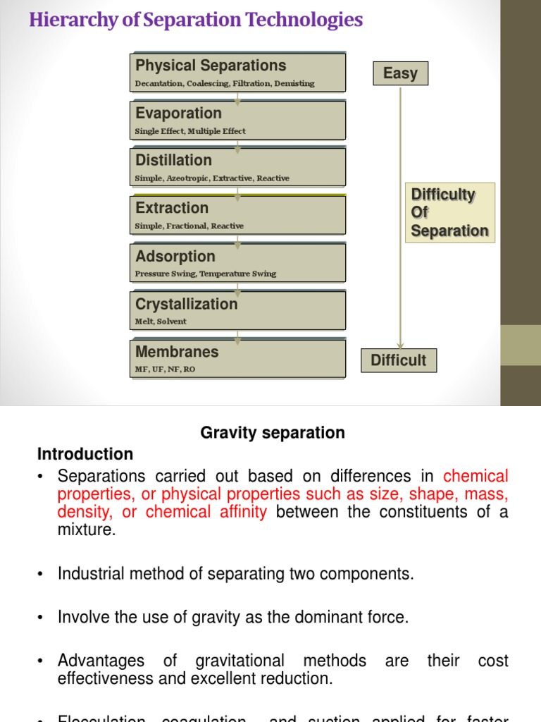 Overview of Separation Techniques | PDF | Colloid | Filtration