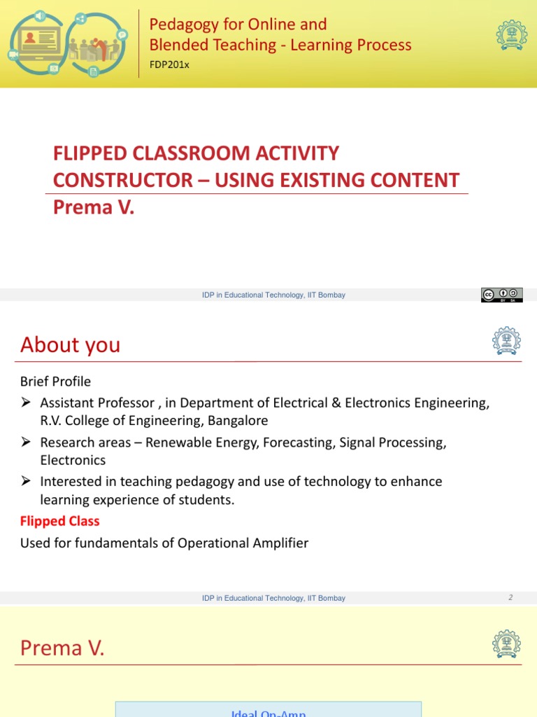 Flipped Classroom Activity Example PDF Operational Amplifier