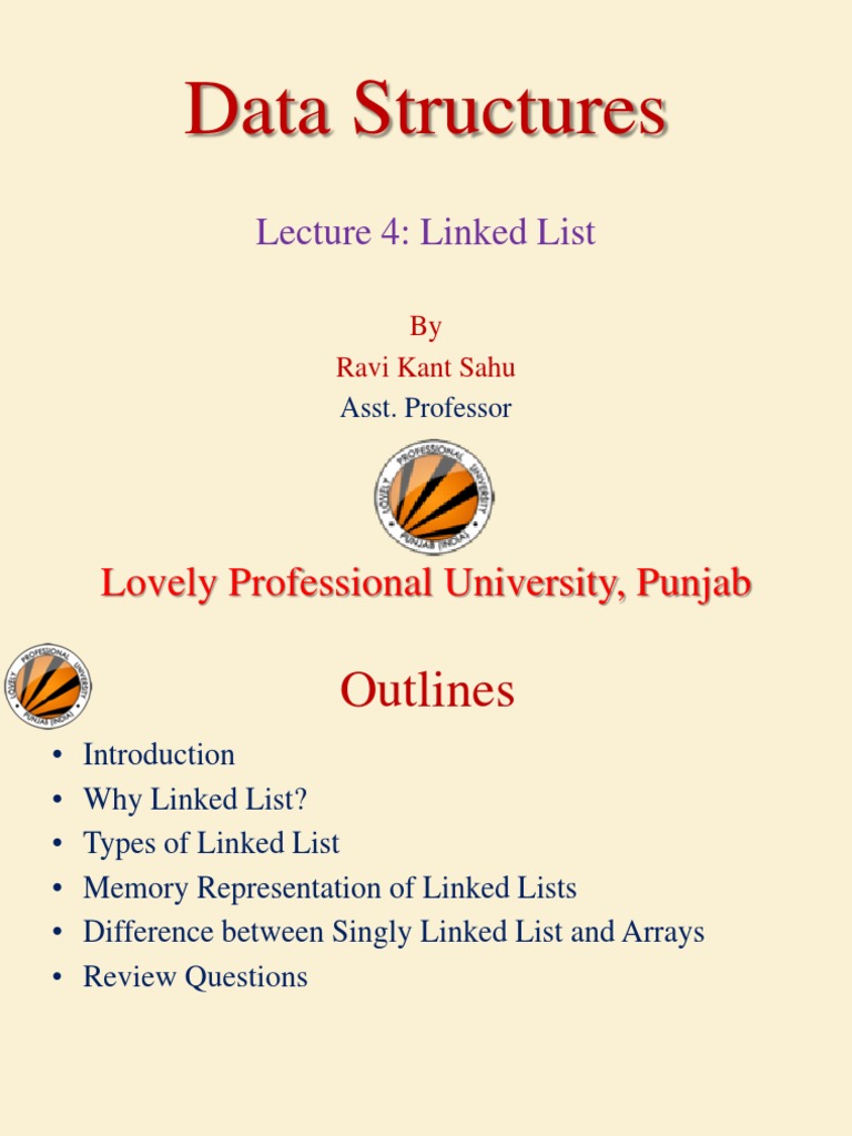 Linked Lists: Types and Memory Representation | PDF | Pointer (Computer ...