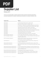 Apple Supplier List