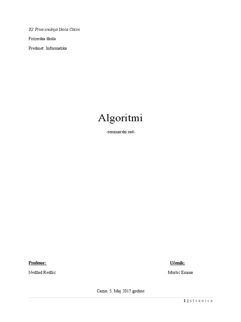 Algoritmi | PDF