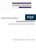 Hacia Una Evaluación Personalizada en El Sistema Educativo Colombiano