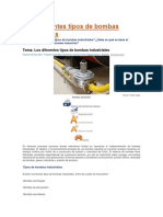 Los Diferentes Tipos de Bombas Industriales