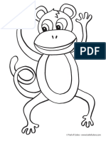 Monkey Coloring Sheet For Kids