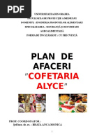 Plan De Afaceri Cofetarie