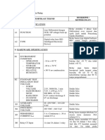 Spek Teknis Relay Line Diff Secondary Distribusi 20kV Underground