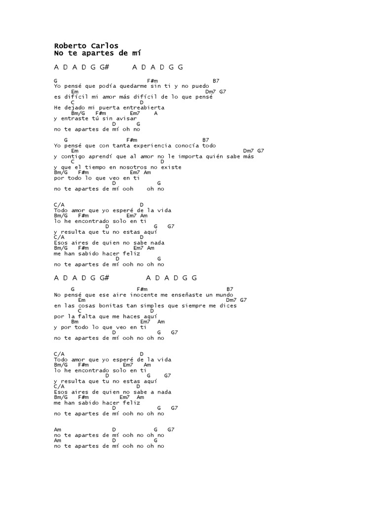 Vicentico No Te Apartes De Mi Letra