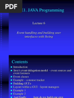 EE2E1. JAVA Programming: Event Handling and Building User Interfaces With Swing