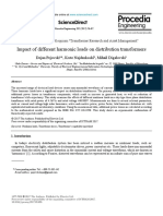 Harmonic Influence On A 3phase Distribution Transformer