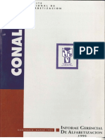 CONALFA, Guatemala, Informe Gerencial de ALfabetización, 1998.