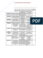 R Brica para Evaluar La Producci N de Un Texto Expositivo