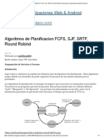 Algoritmos de Planificacion FCFS, SJF, SRTF, Round Robind