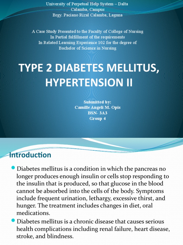 Case Study: Type 2 Diabetes & Hypertension | PDF | Diabetes Mellitus ...