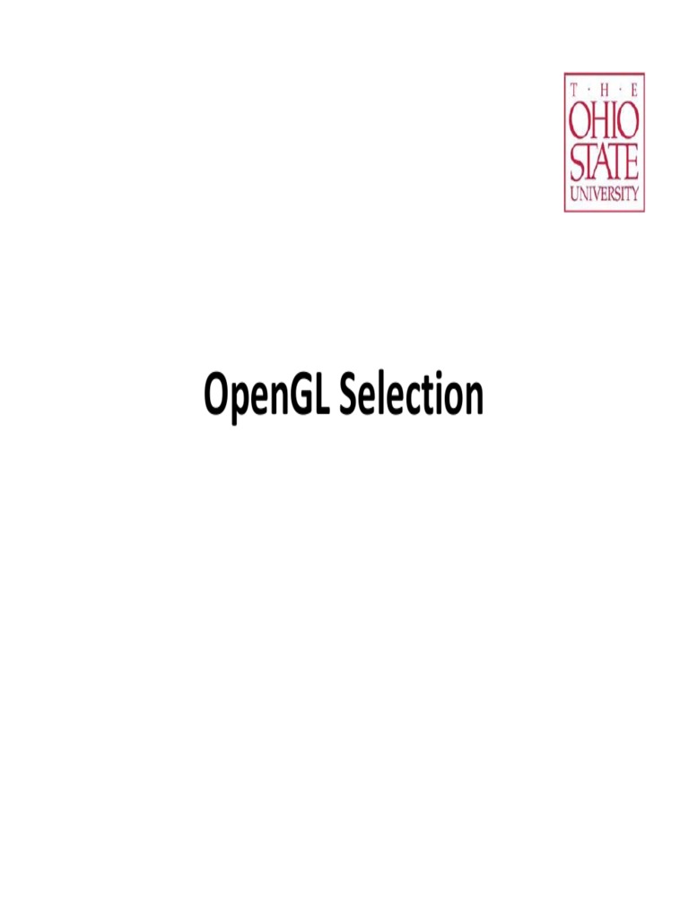 OpenGL Selection Techniques | PDF | Rendering (Computer Graphics ...