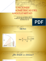 Funciones Trigonométricas Del Ángulo Mitad