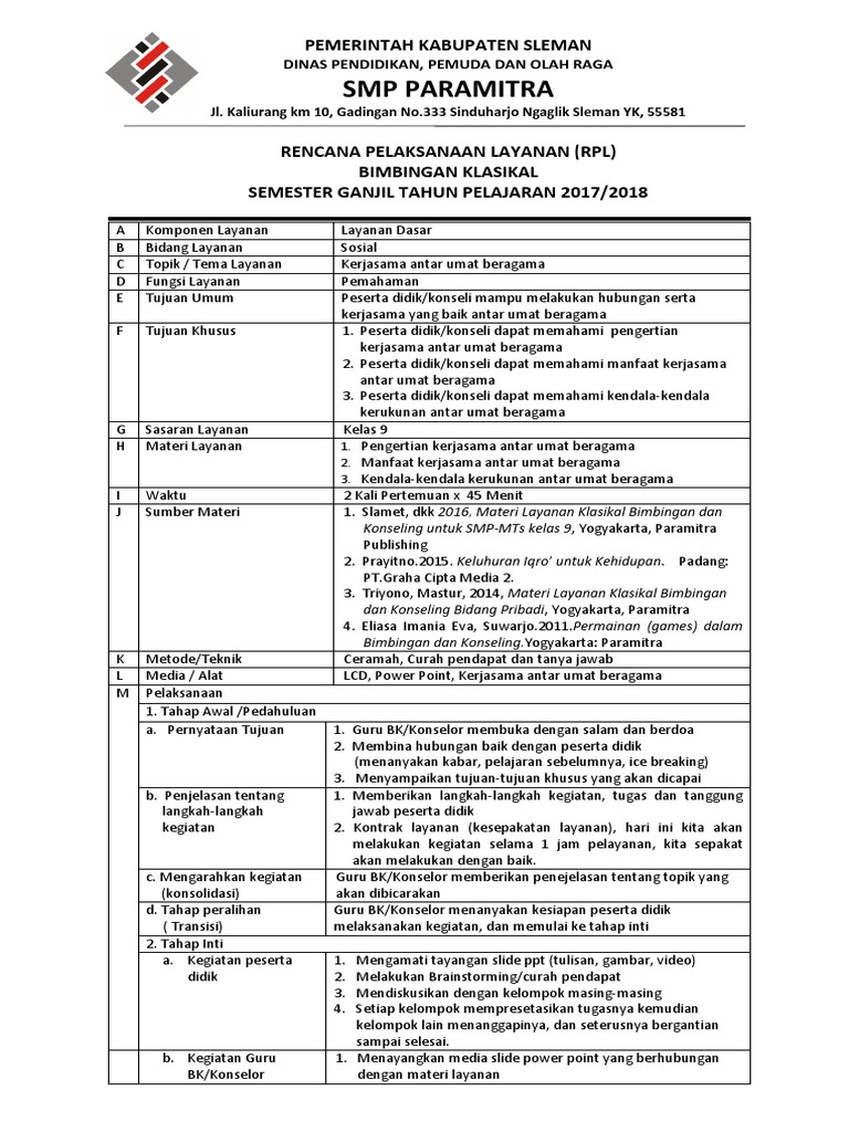 Rpl Kerjasama Antar Umat Beragama Ganjil Lengkap Pdf