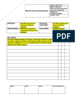 Lista de hallazgos auditoría proceso