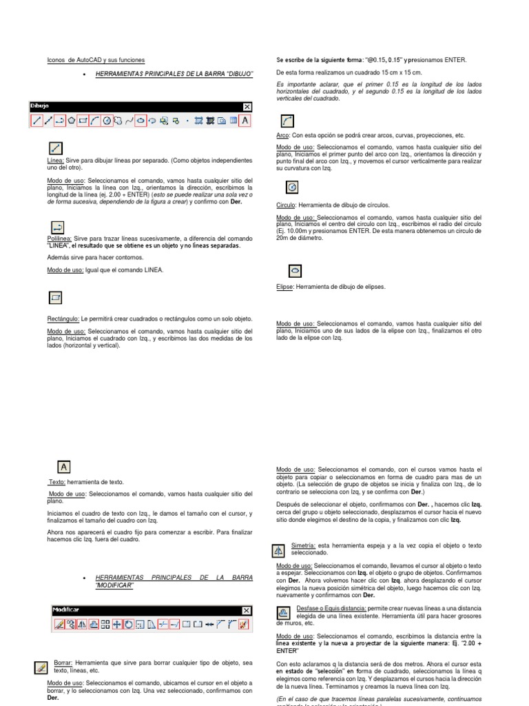 Iconos de AutoCAD y Sus Funciones Point and Click