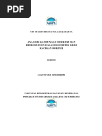 Download Analisis Kandungan Merkuri Dan Hidrokuinon Dalam Kosmetik Krim Racikan Dokter Repaired by Noor Jumaedi SN363789031 doc pdf