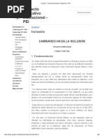 Inclusión - Proyecto Educativo Institucional - PEI