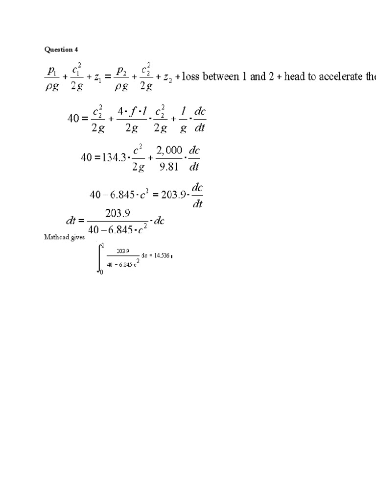 Mathcad Question 4 Solutions | PDF