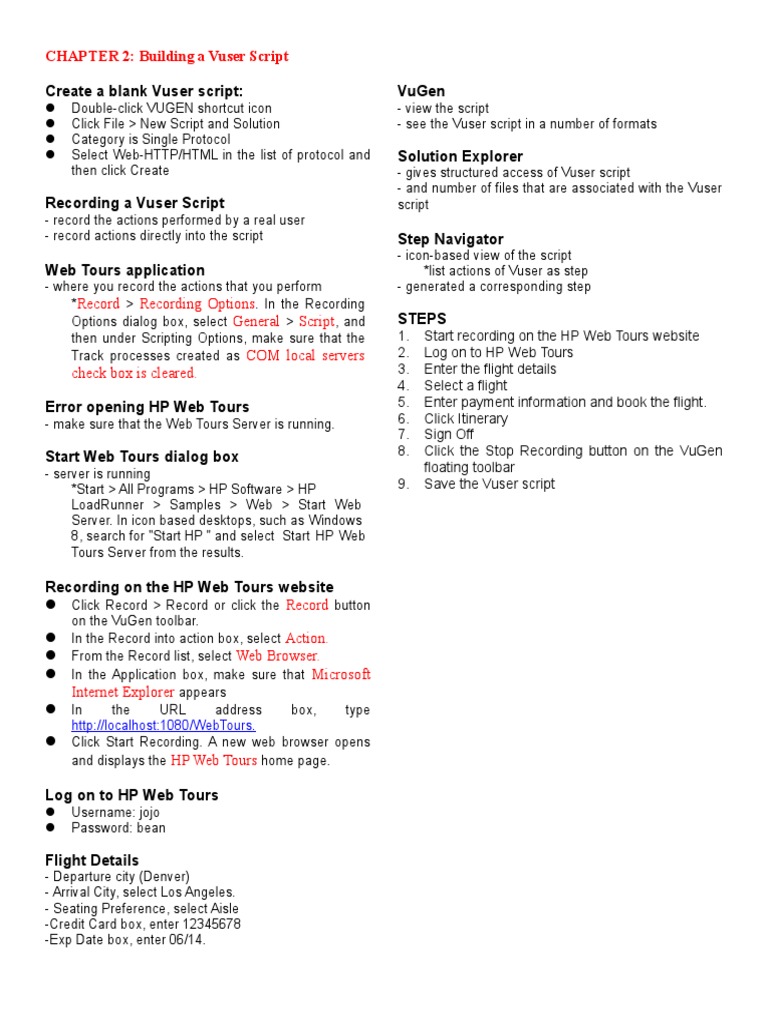 Create A Blank Vuser Script: Vugen: Record Recording Options General ...
