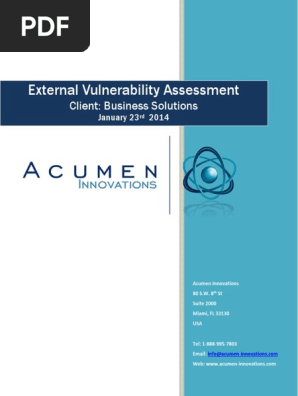 Vulnerability Assessment Sample Report_R1
