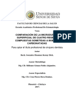 COMPARACIÓN DE LA MICRODUREZA SUPERFICIAL DE CUATRO RESINAS COMPUESTAS SOMETIDAS A BEBIDAS CARBON.pdf