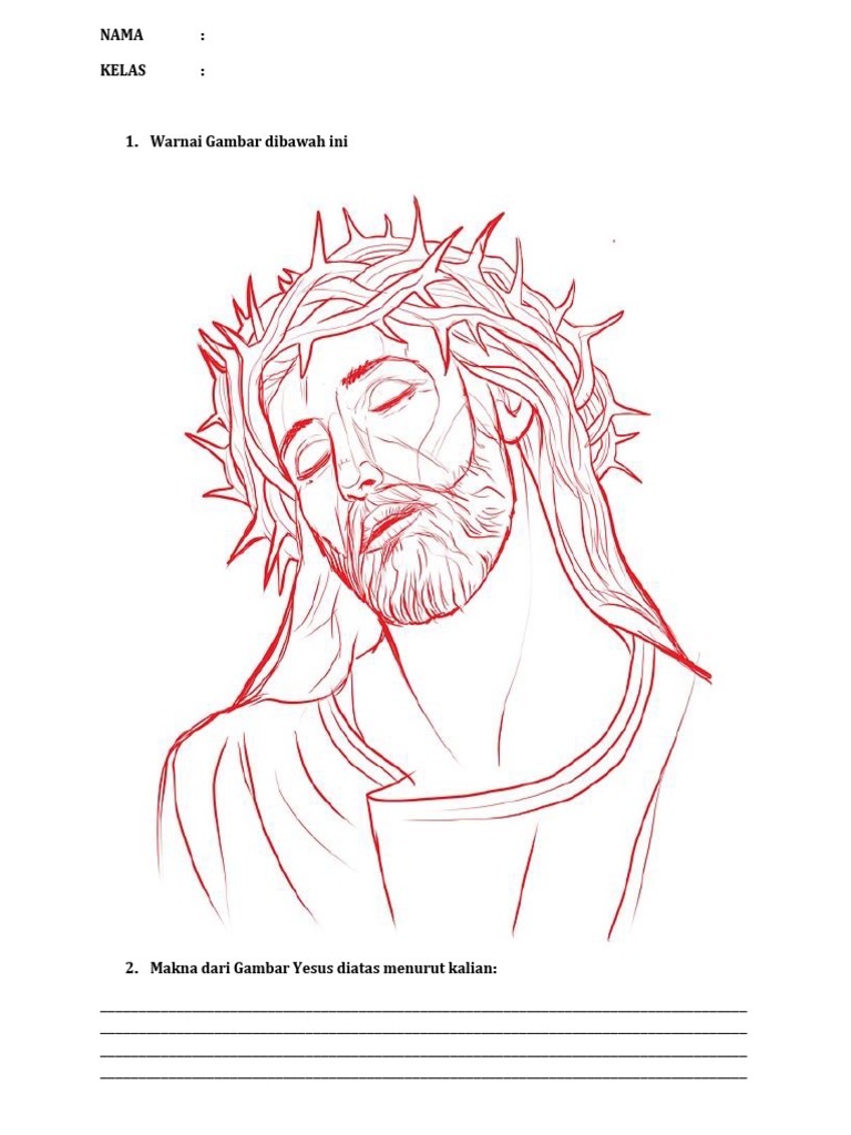  Gambar  Mewarnai Gambar  Yesus  Image Result Sketsa  Sapawarga