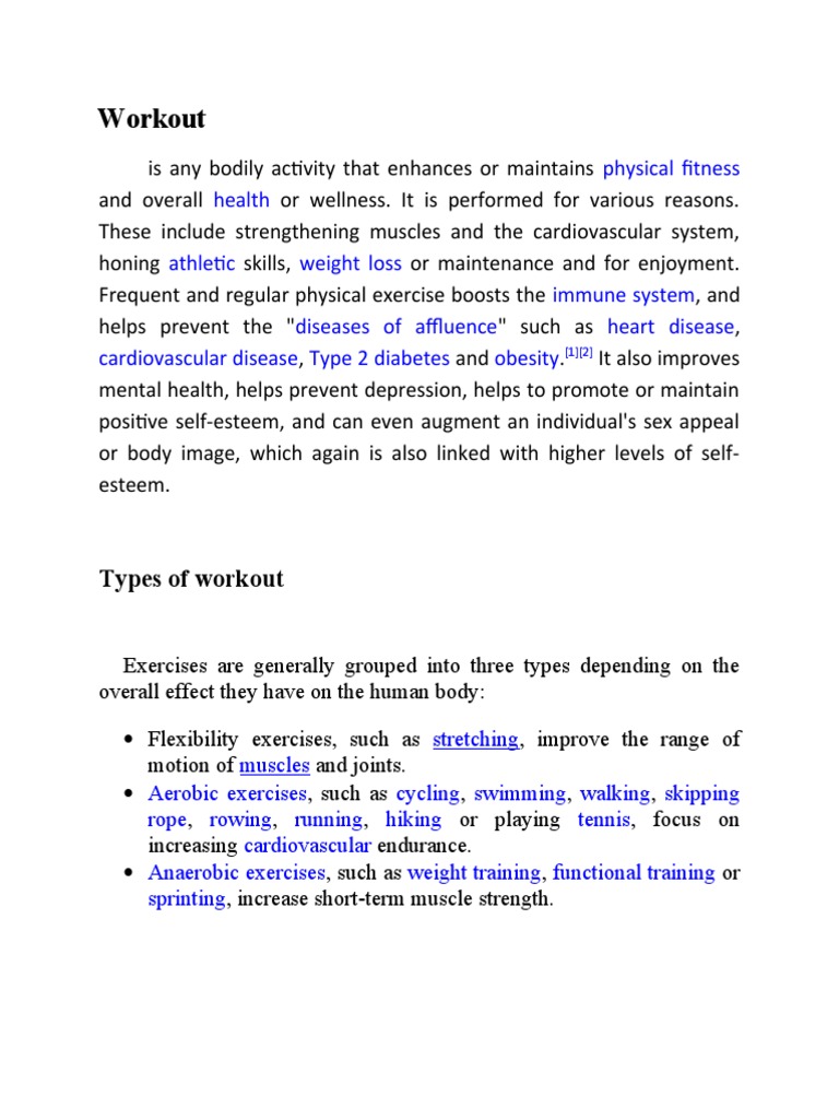 Types of Workout | PDF