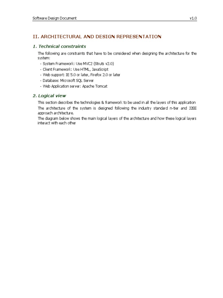 Software High Level Design Document - Sample | PDF | Web Application ...