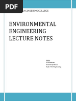 Environmental Engineering Lecture Notes