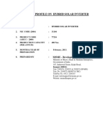 Project Profile On Hybrid Solar Inverter