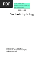 Stochastic Hydrology PDF