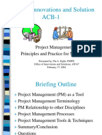 PMP Priniciples & Practice For Managers