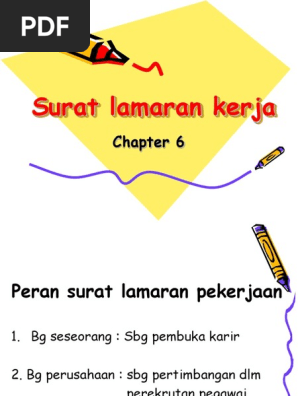 Contoh Surat Lamaran Kerja Model Gabungan Dan Terpisah ...