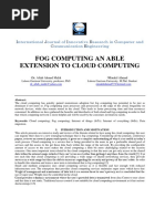 FOG COMPUTING AN ABLE EXTENSION TO CLOUD COMPUTING Research Paper - New