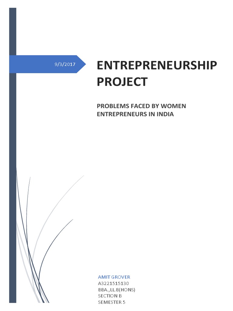 Problems Faced by Women Entrepreneurs in India 2 | PDF ...