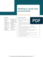 Working in Acute Care