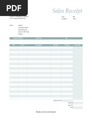 Sales Receipt (Simple Blue Design)1