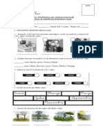 Prueba Trimestral de Ciencias Sociales