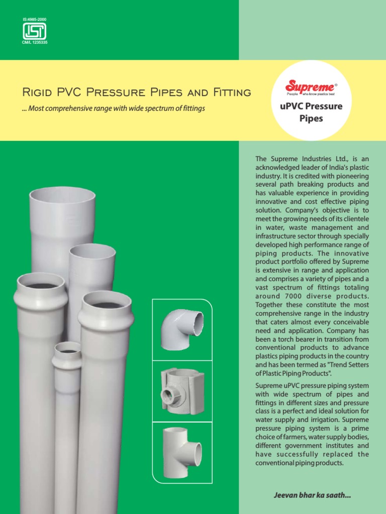 8 UPVc Pressure Pipes and Fittings | PDF | Polyvinyl Chloride | Pipe ...