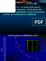 A Curve That Shows Combinations of Goods Which Gives The Same Level o Satisfaction To The Consumers So That An Individual Is Indifferent