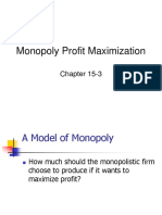 Monopoly Profit Maximization: Chapter 15-3