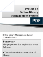 Project On Online Library Management System Project On Online Library Management System
